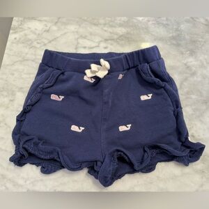 Vineyard Vines from Target Ruffled Whale Print Shorts w/Pockets baby Size 18m